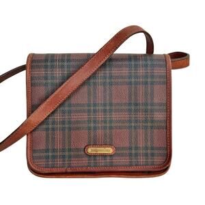 Vintage Ralph Lauren Blackwatch Tartan Crossbody Set, Plaid Messenger + Wallet